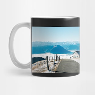 Swiss Alps - Mountains of Central Switzerland Panorama Postcard Mug